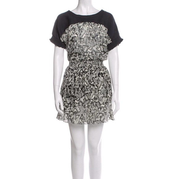 SEA New York A-line Silk Mixed Media Dress Women Size 2 - Picture 6 of 11